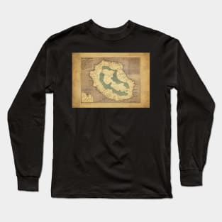 Old Map - Vintage - Reunion Island Long Sleeve T-Shirt